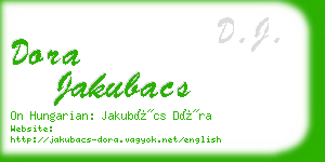dora jakubacs business card